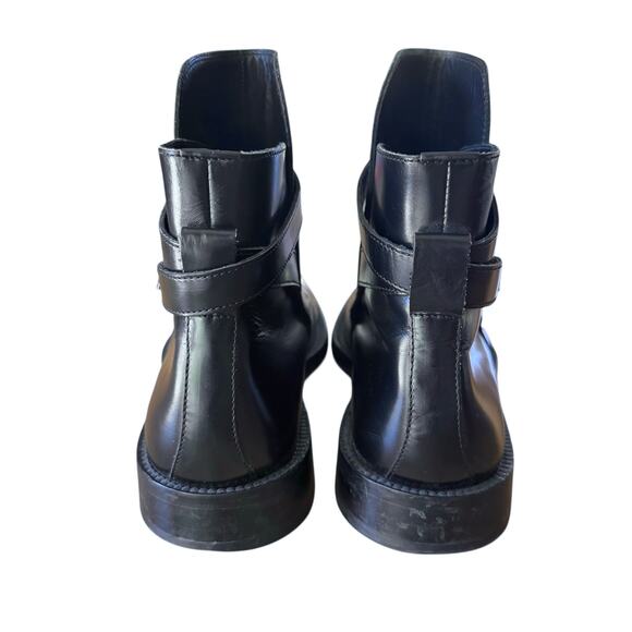 Hugo Boss Men's Jodhpur Style Leather Ankle Boots Black Made in Italy Size 9 - Picture 8 of 10